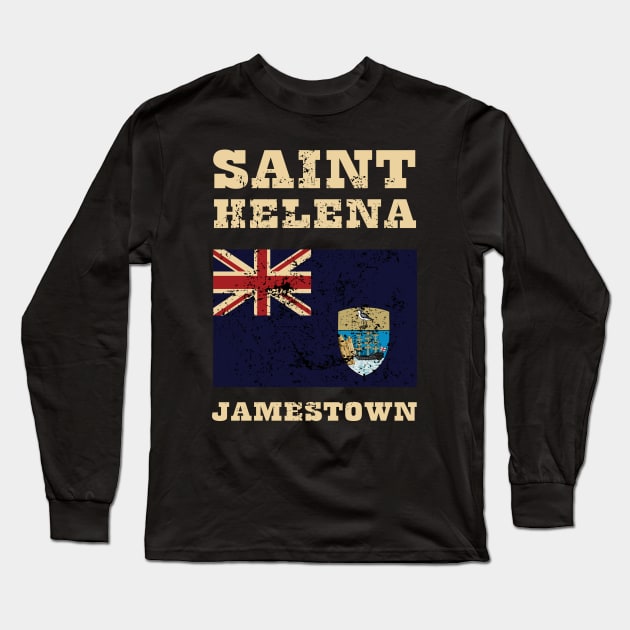 Flag of Saint Helena Long Sleeve T-Shirt by KewaleeTee